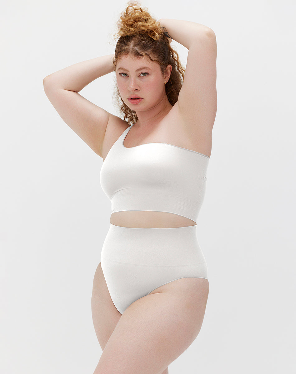 Seamless sculpt high-waisted panties | Ivory