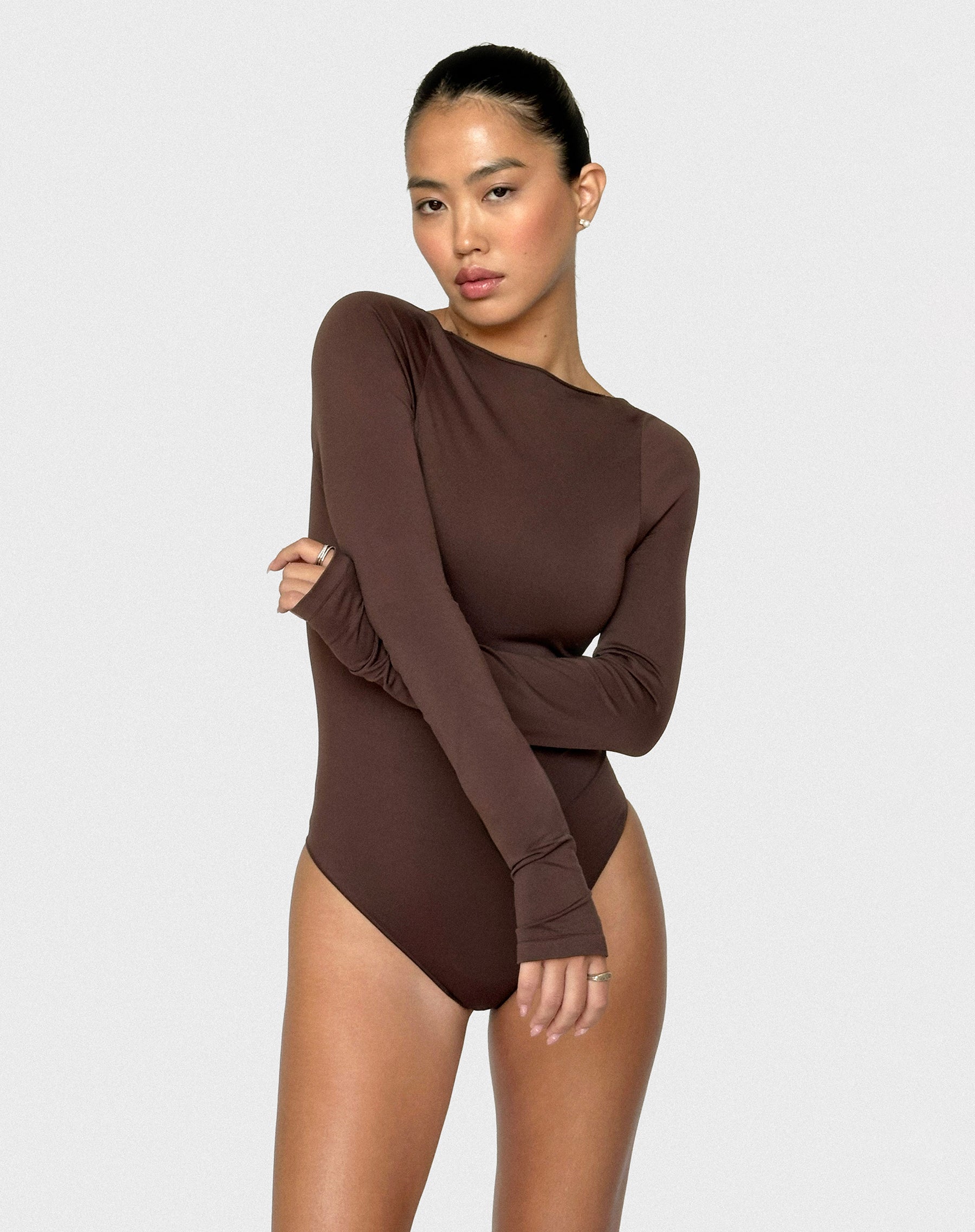 Long Sleeve Bodysuit | Espresso