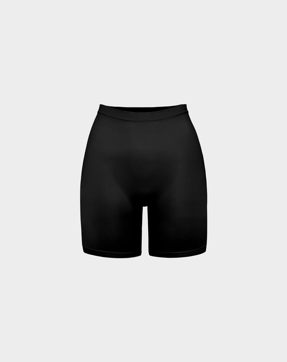 Body smooth seamless forming mid shorts | Black