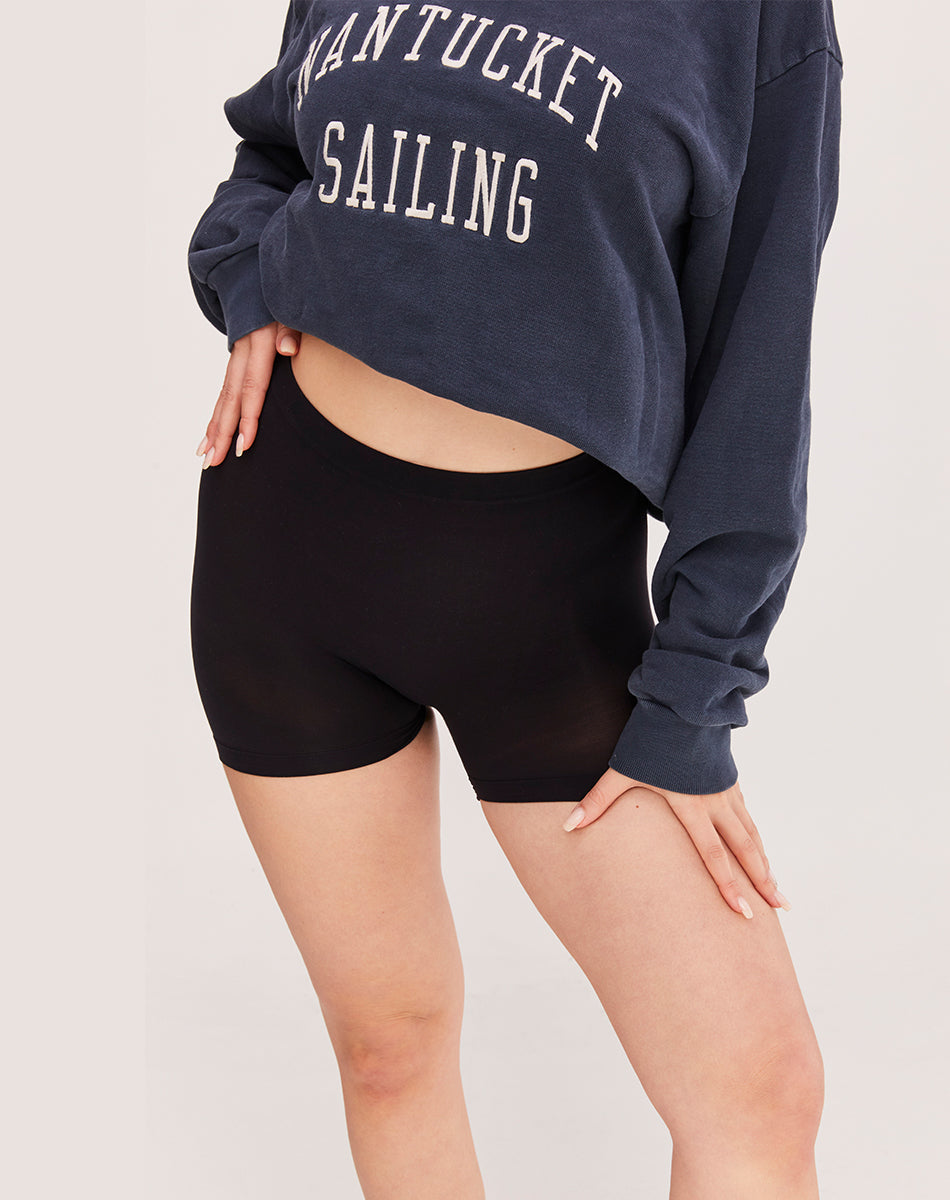 Ultra light seamless forming shorty shorts | Black