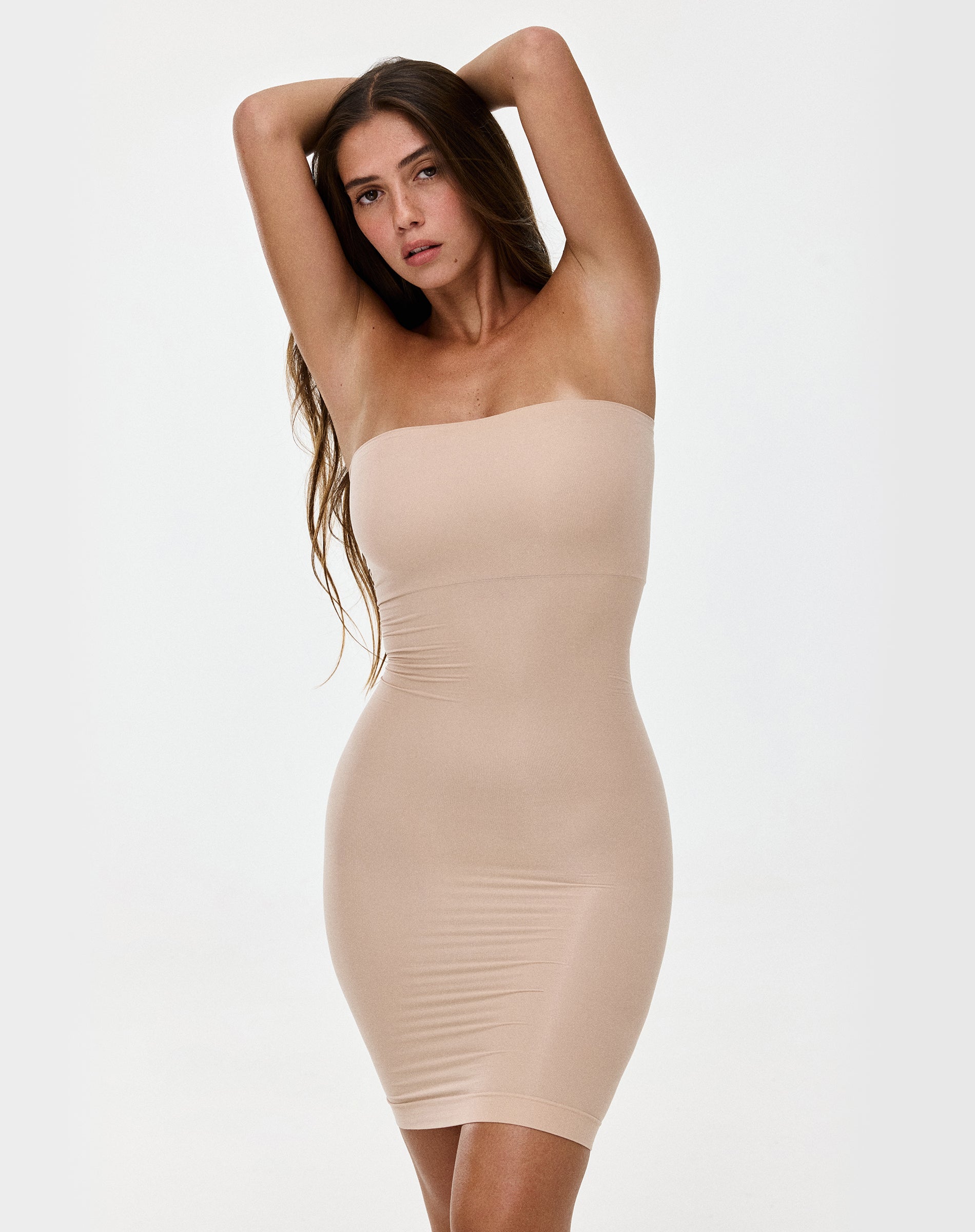 Seamless forming tube dress | Nude