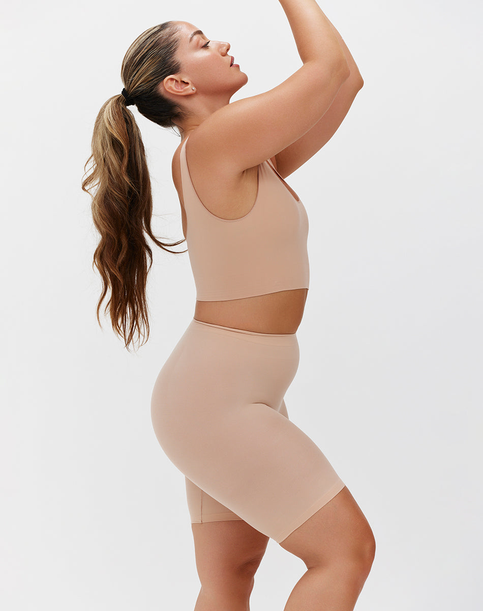 Ultra light seamless forming bike shorts | Nude