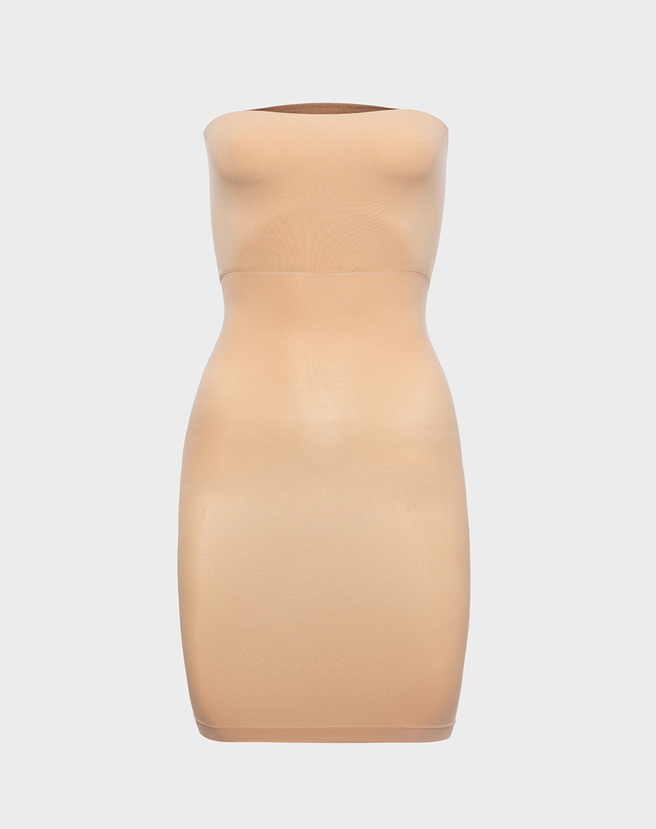 Seamless forming tube dress | Nude