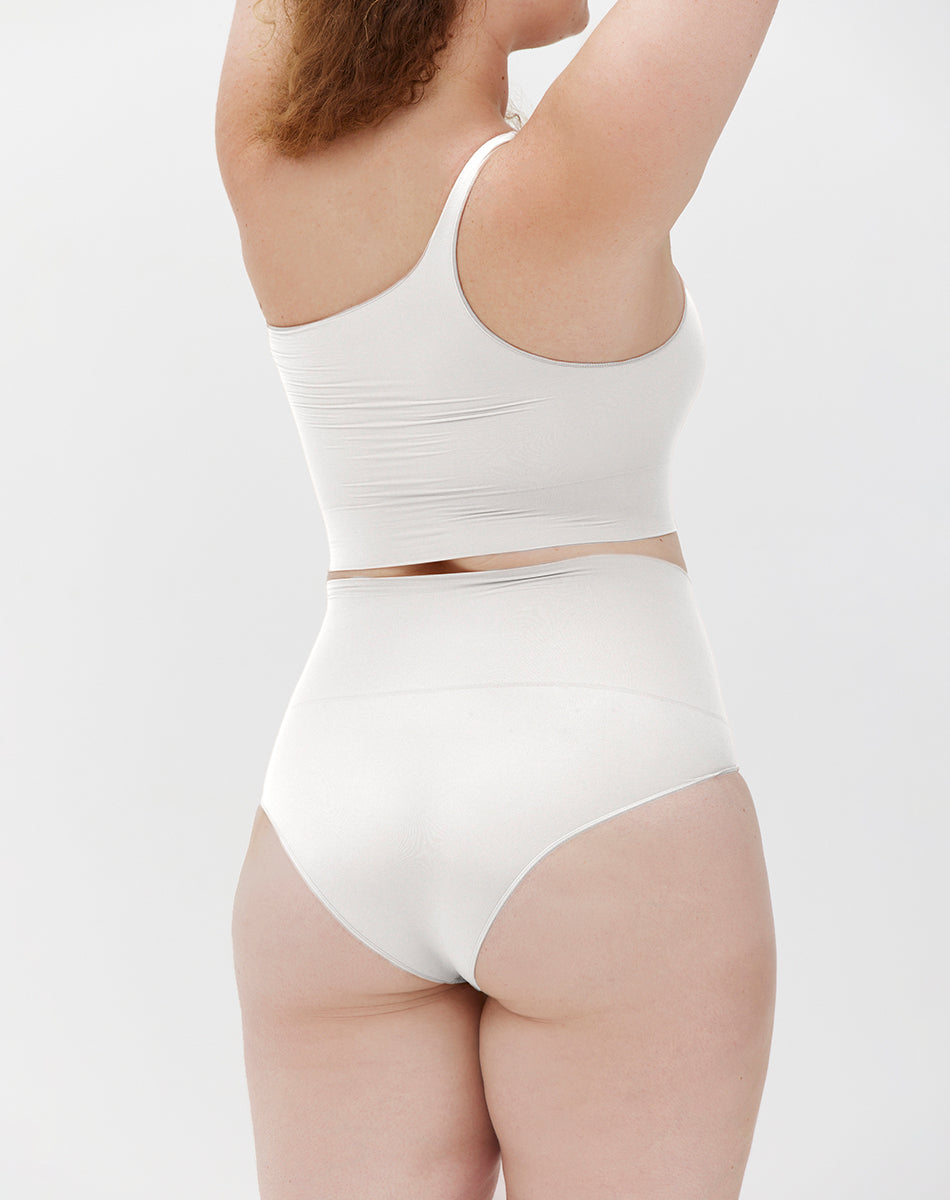 Seamless sculpt high-waisted panties | Ivory