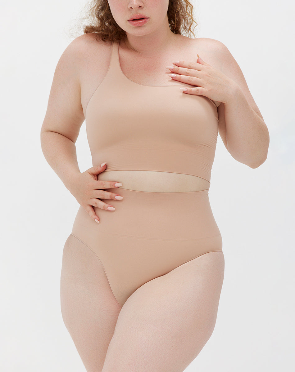 Seamless sculpt high-waisted panties | Nude