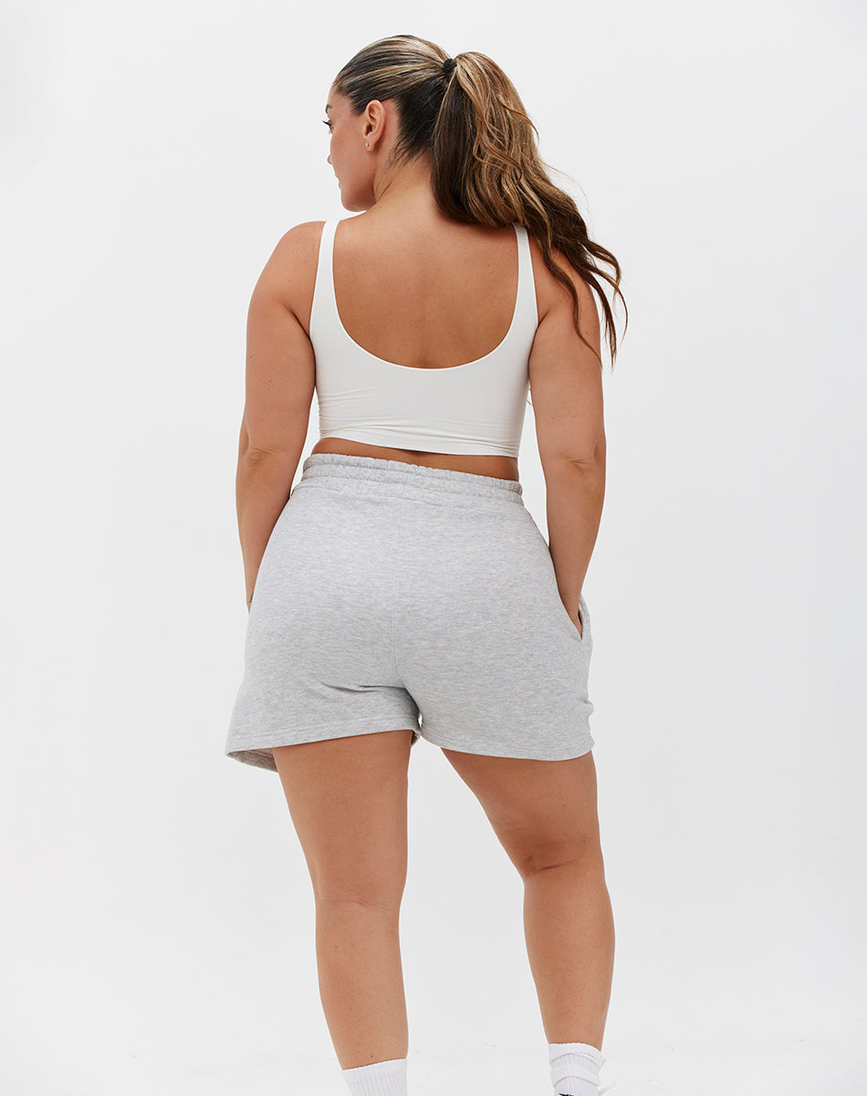 Seamless body smooth scoop neck top | Ivory