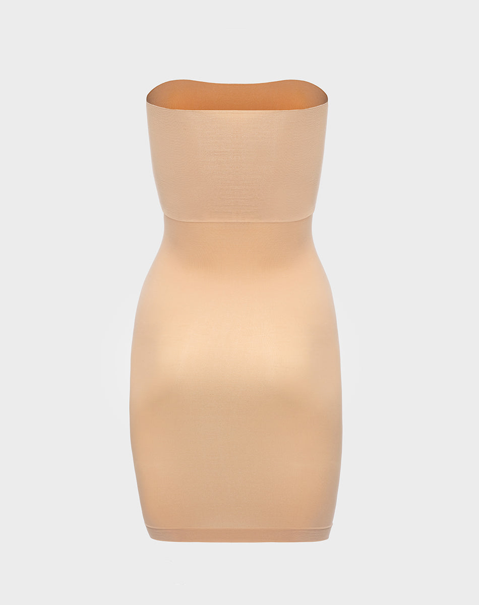 Seamless forming tube dress | Nude
