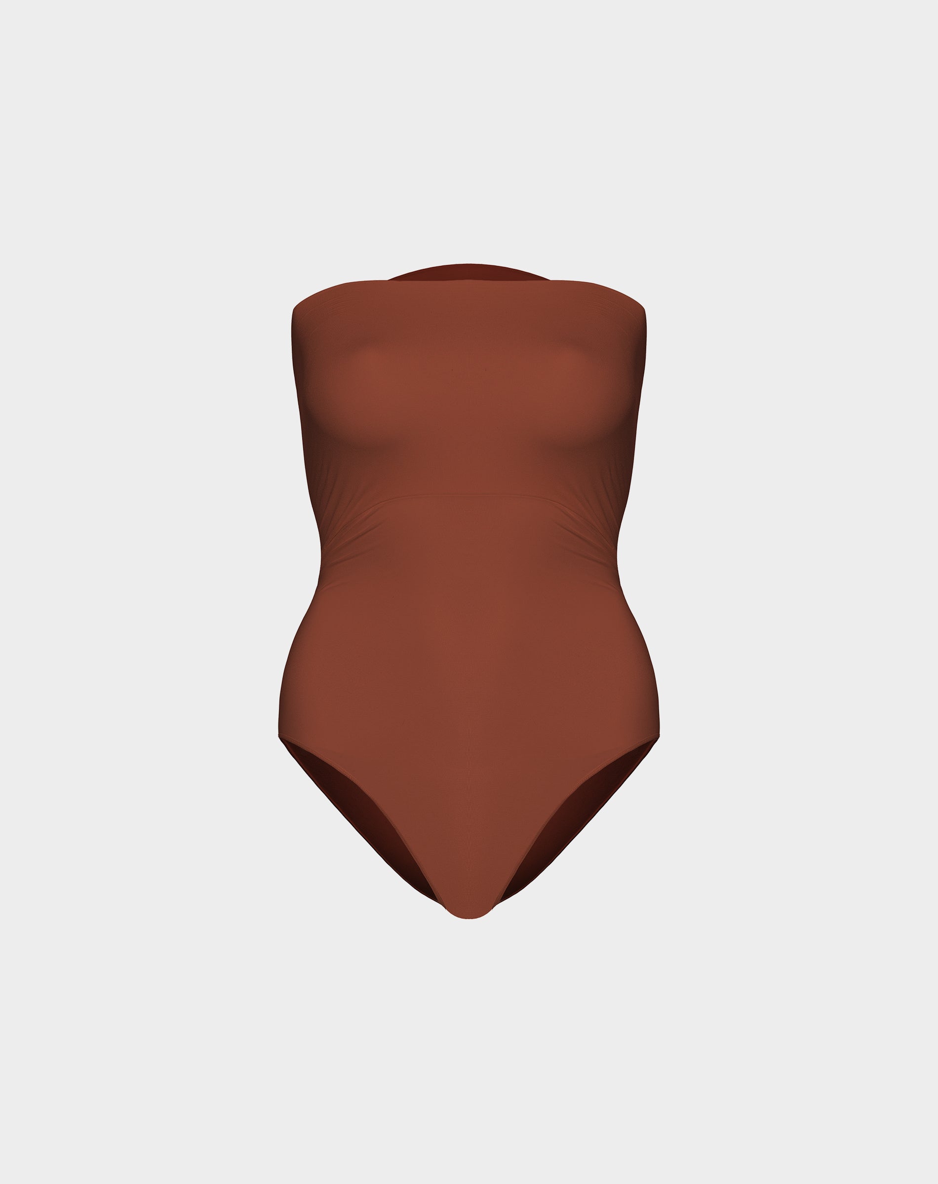 Ultra-thin seamless forming strapless bodysuit | Brown