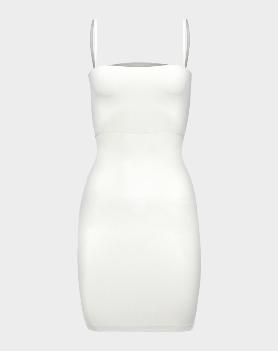 Seamless forming straps dress | Ivory