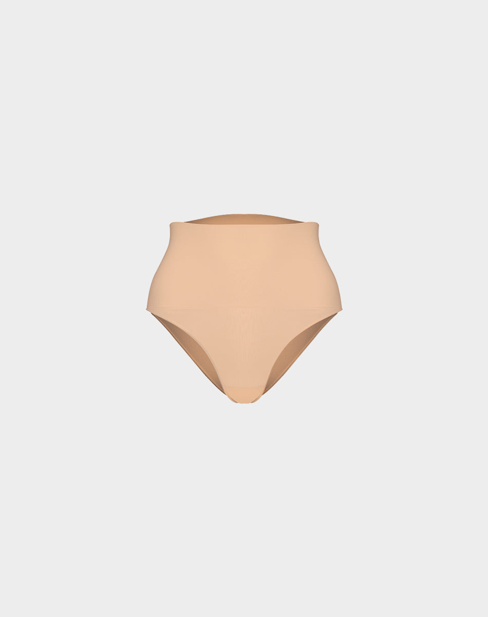 Seamless sculpt high-waisted panties | Nude