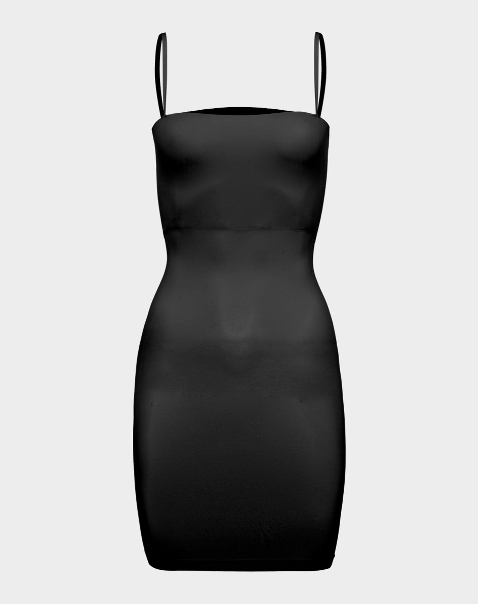 Seamless forming straps dress | Black