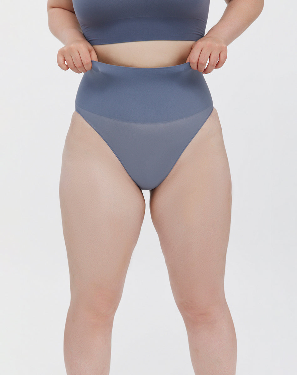 Seamless sculpt high-waisted panties | Sky Blue