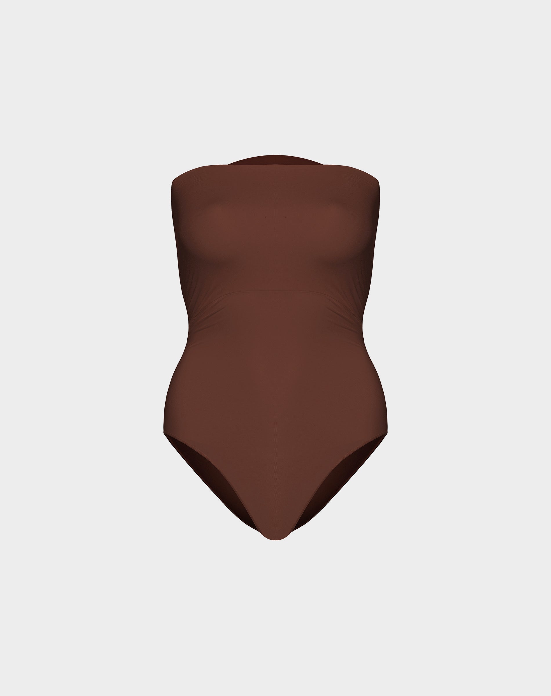 Ultra-thin seamless forming strapless bodysuit | Espresso