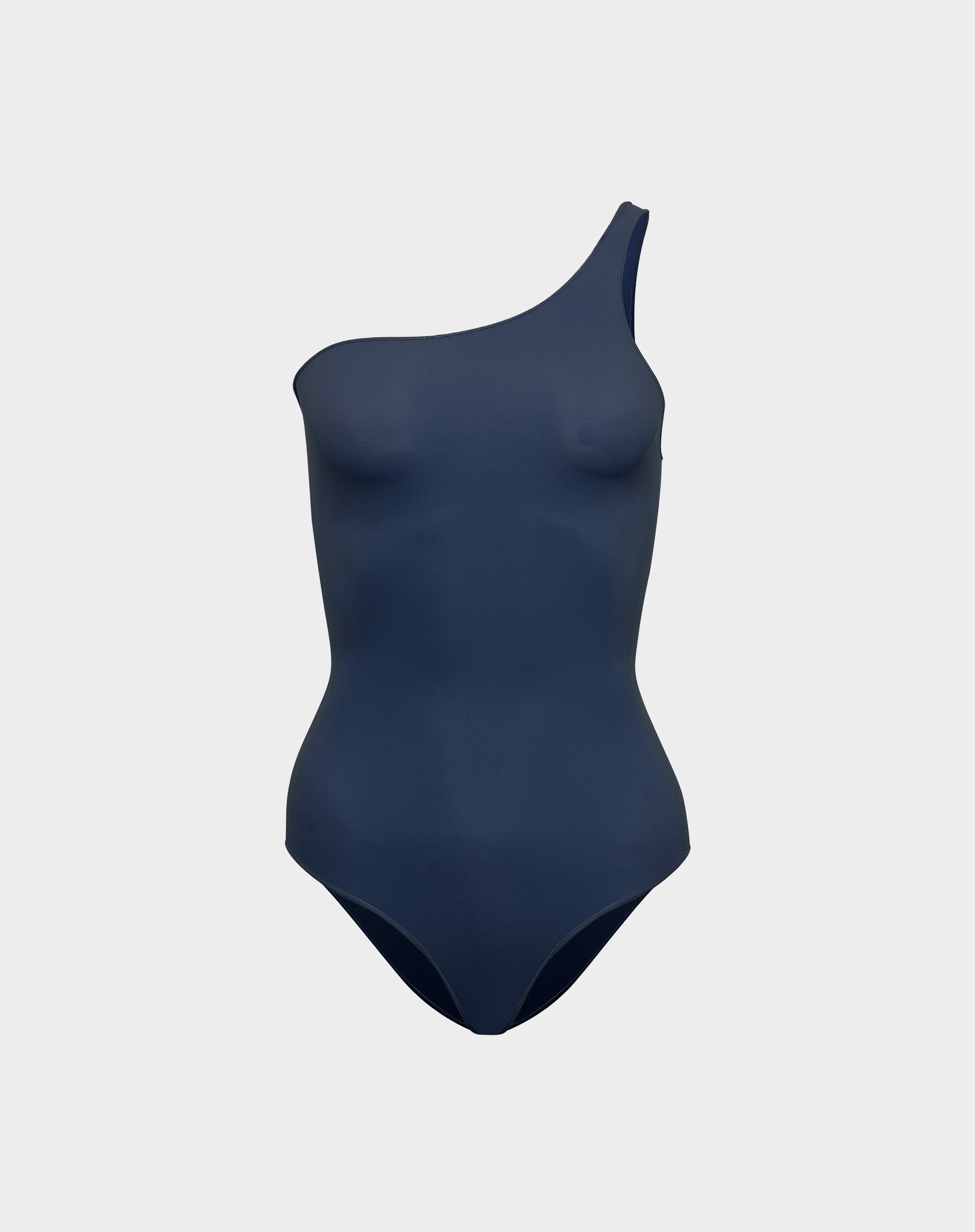 Ultra-thin seamless forming one shoulder bodysuit | Midnight