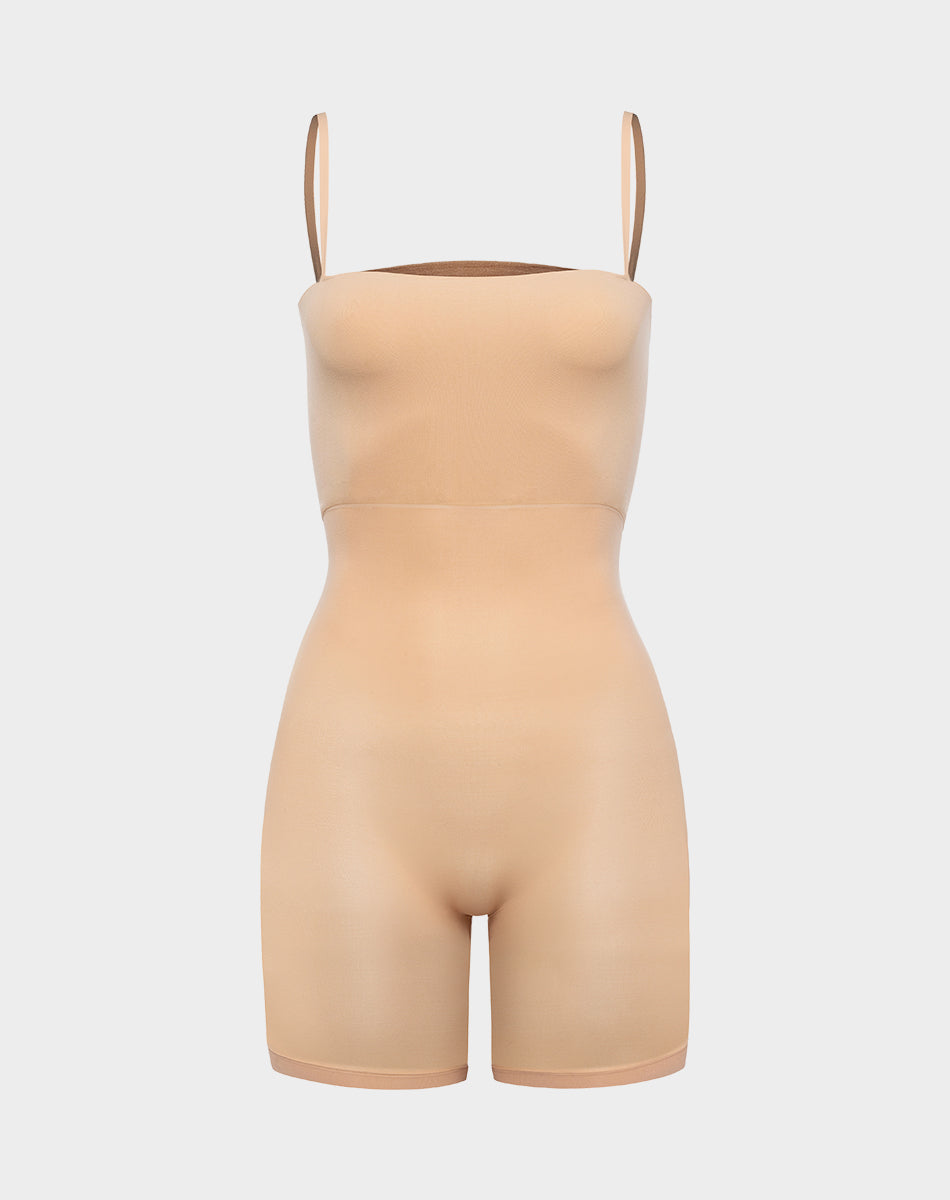 Ultra-thin seamless forming shorty Jumpsuit | Nude