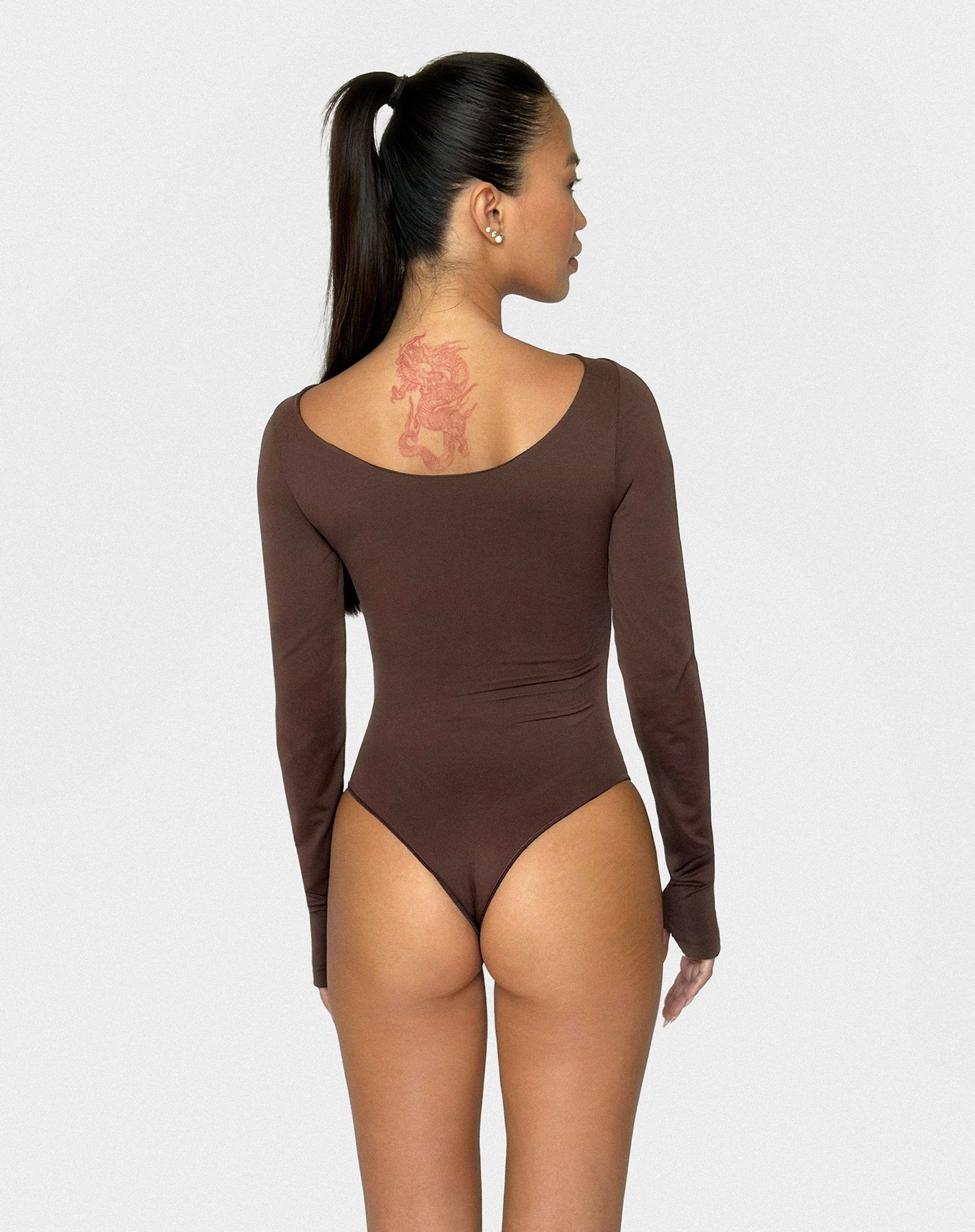 Long Sleeve Bodysuit | Espresso